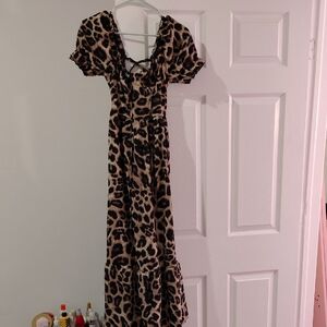 Leopard Print Maxi Dress